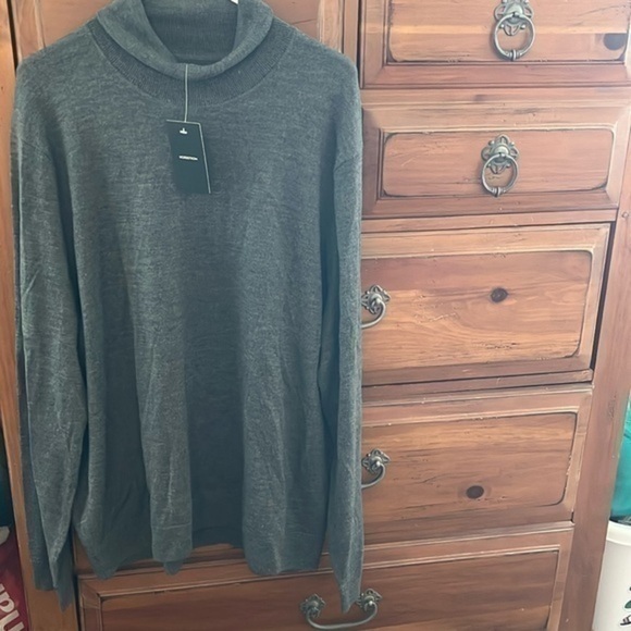 NWT Nordstrom Plus Women’s Gray 100% Washable Merino Wool Sweater Size 3XL - Picture 1 of 7